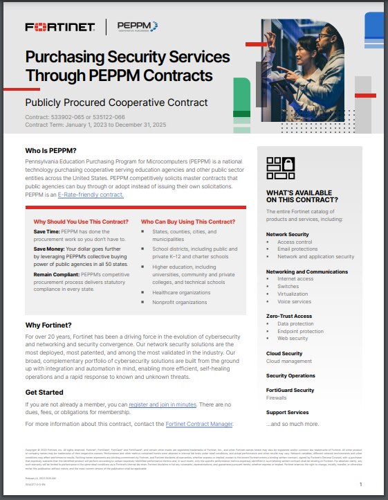 Purchasing Security Services Through PEPPM Contracts (sold in package, 10pc per package)-1534