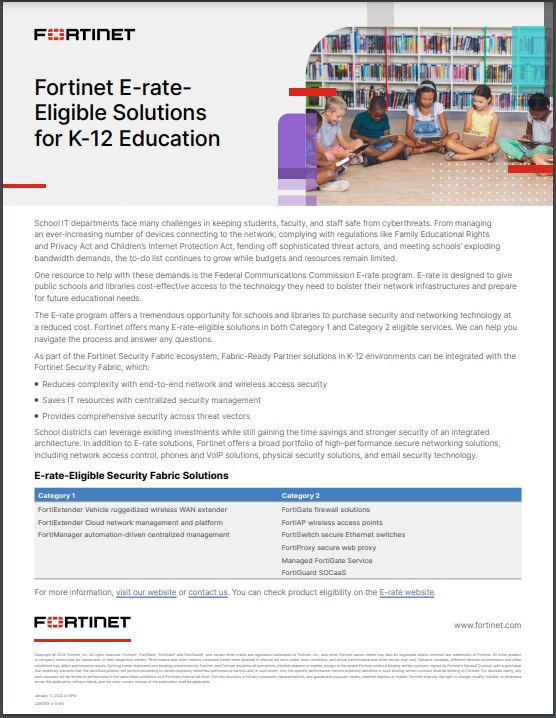 Fortinet E-rateEligible Solutions for K-12 Education (sold in package, 10pc per package)-57