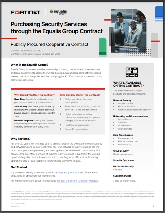 Purchasing Security Services through the Equalis Group Contract (sold in package, 10pc per package)
