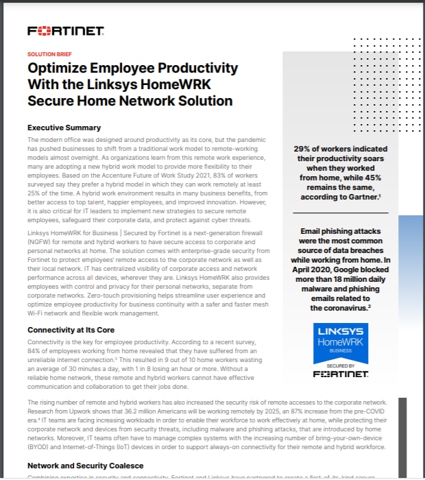 SB-Optimize Employee Productivity With the Linksys HomeWRK Secure Home Network Solution (sold in package, 10pc per package)