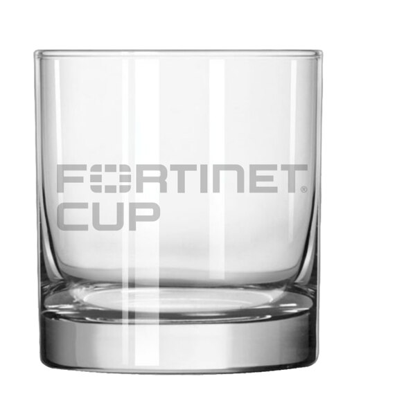 Fortinet Cup Rocks Glass