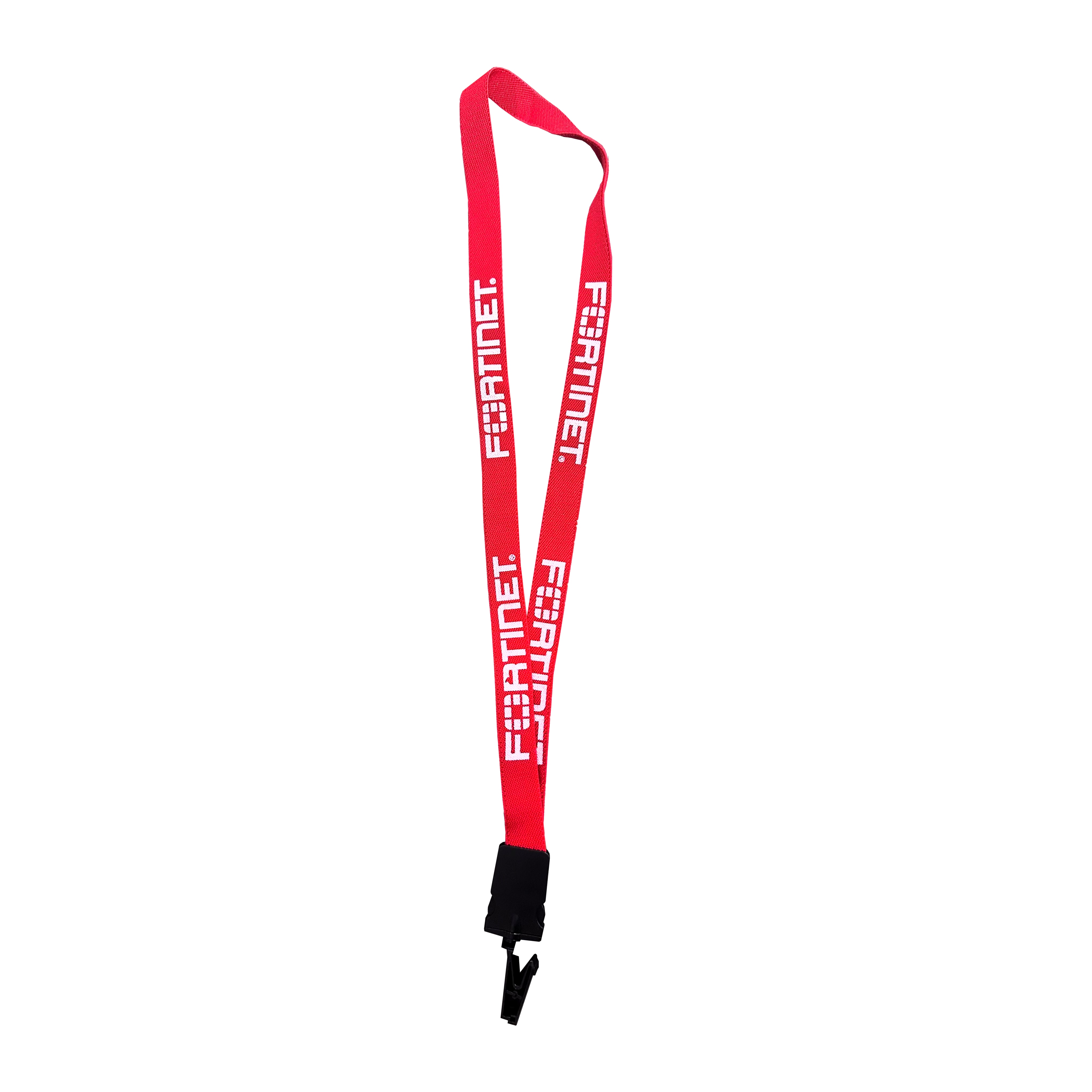 3/4" Stretchy elastic lanyard with plastic snap-buckle release and bulldog clip
