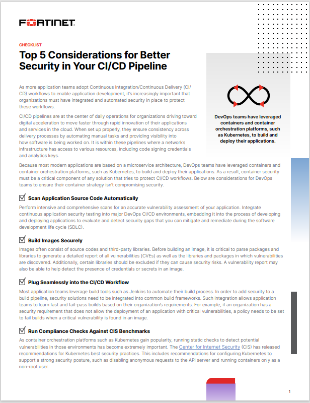 Top 5 Considerations for Better  Security in Your CI/CD Pipeline (sold in package, 10pc per package)