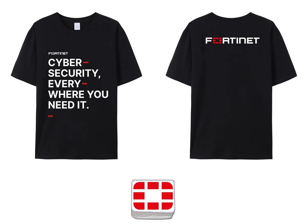 Cyber Security Compressed T shirt in FortiGrid Shape (4.5"x3.5")