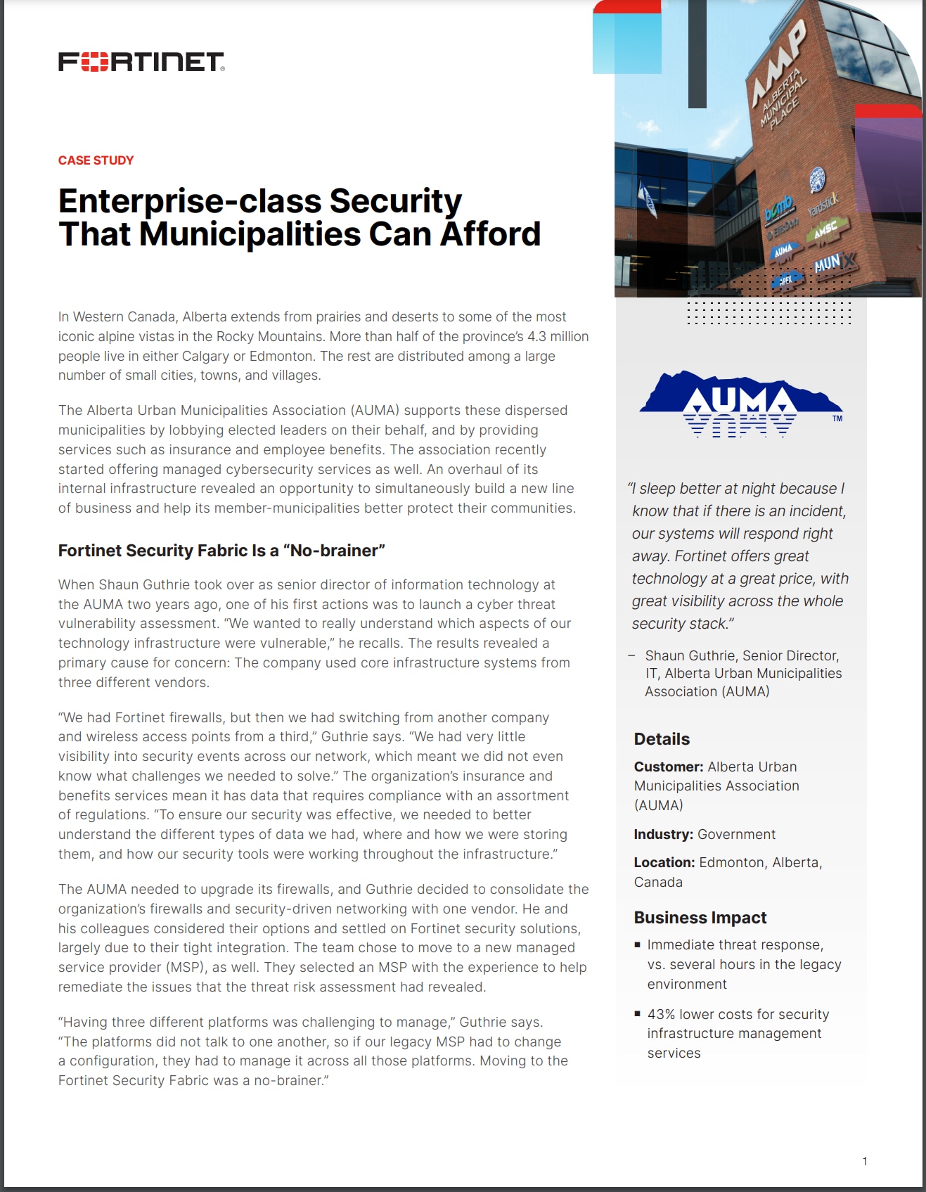 Case Study Enterprise-class Security That Municipalities Can Afford (sold in package, 10pc per package)