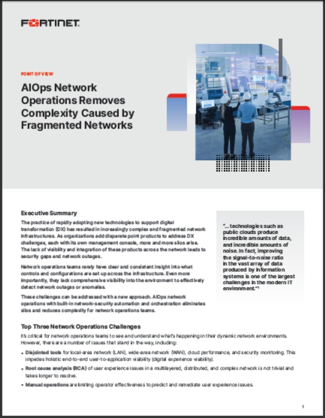 AIOps Network Operations Removes Complexity Caused by Fragmented Networks (sold in package, 10pc per package)