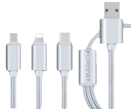 4ft 3 In 1 Braided Charging Cable