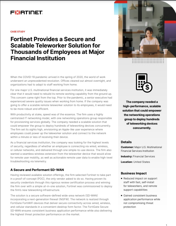 Case Study multinational financial services institution (sold in package, 10pc per package)